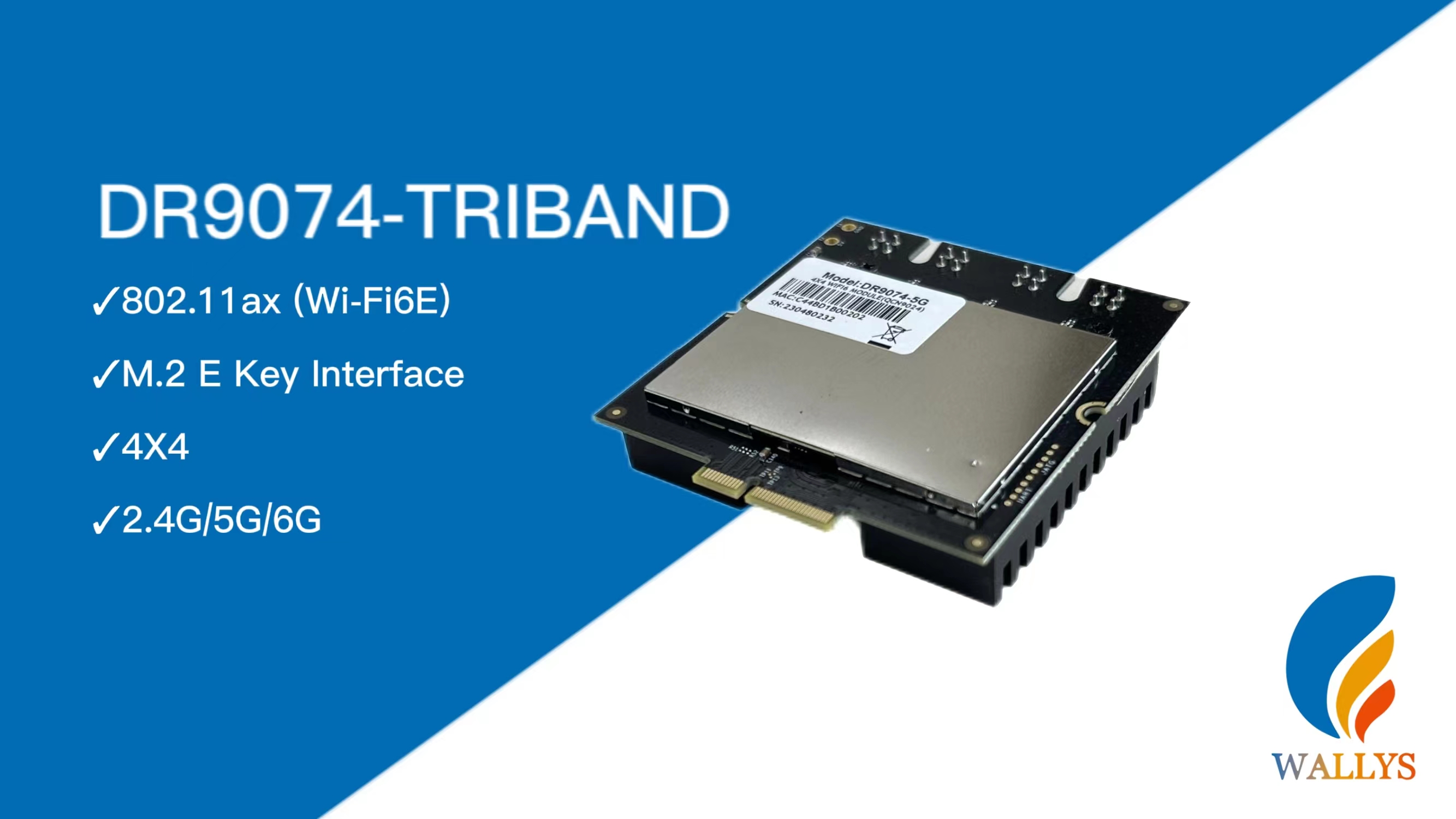 QCN9074 QCN9024|Tri-band M.2 PCIE 4X4 WIFI6E MU-MIMO Network Card DR9074