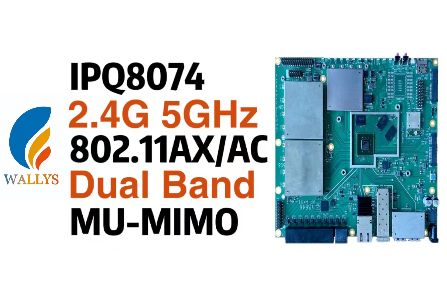 IPQ8074 4X4 2.4G 8×8 5G /Industrial Wifi Router Wallys/802.11ax/DR8074A