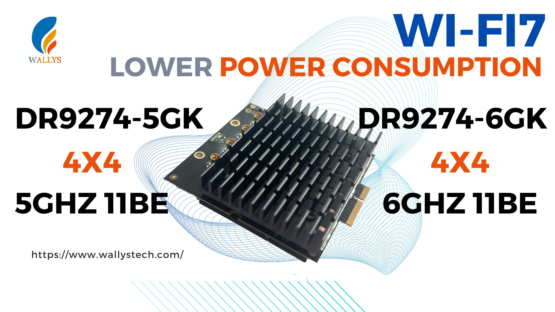 DR9274-5GK|QCN9224 QCN9274 QCN6274 WiFi7 Lower Power Consumption Network Card